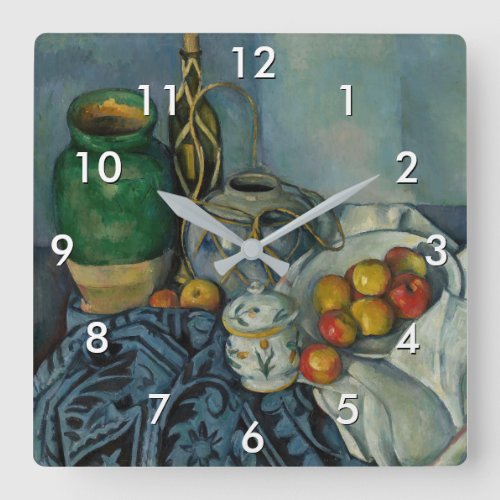 Paul Cezanne _ Still Life with Apples Square Wall Clock