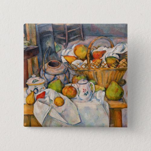 Paul Cezanne _ Still Life with Basket Button