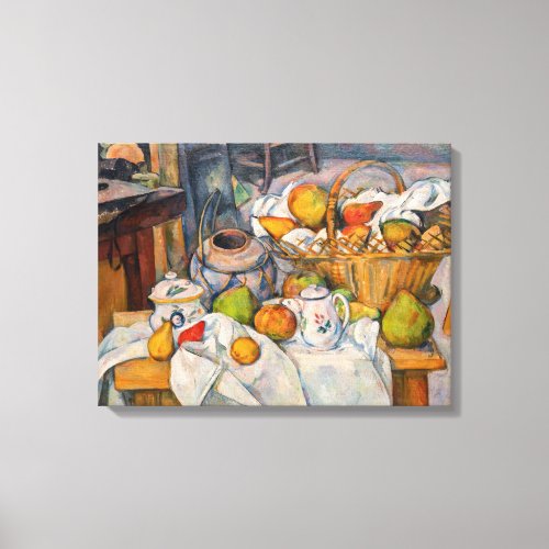 Paul Cezanne _ Still Life with Basket Canvas Print