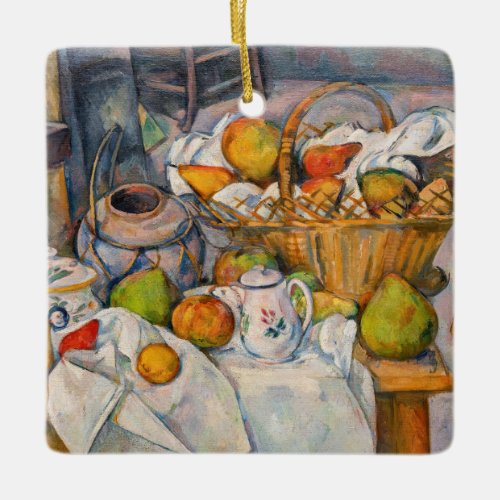 Paul Cezanne _ Still Life with Basket Ceramic Ornament