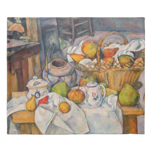 Paul Cezanne _ Still Life with Basket Duvet Cover