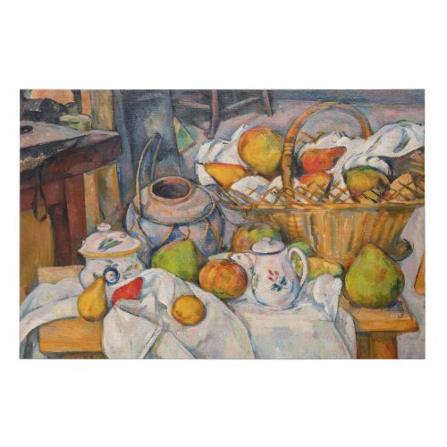 Paul Cezanne _ Still Life with Basket Faux Canvas Print