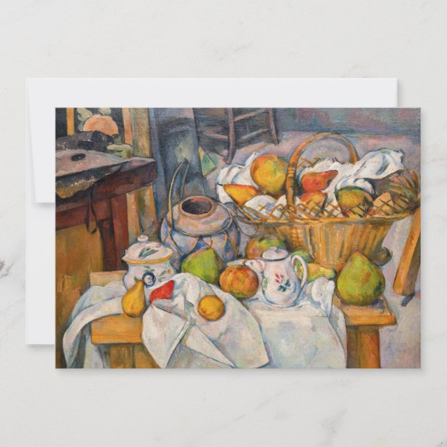 Paul Cezanne - Still Life with Basket Invitation (Front)