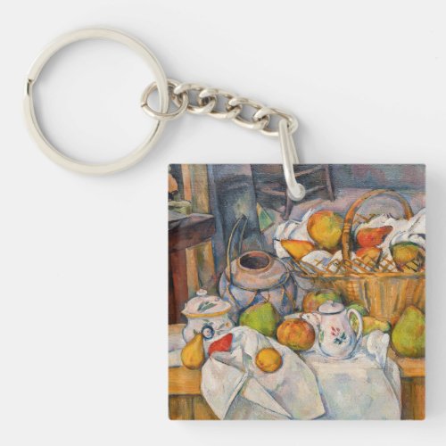 Paul Cezanne _ Still Life with Basket Keychain