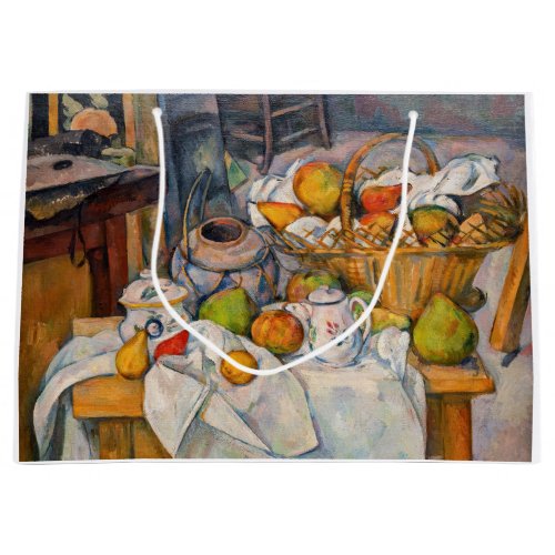 Paul Cezanne _ Still Life with Basket Large Gift Bag