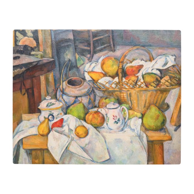 Paul Cezanne - Still Life with Basket Metal Print (Front)