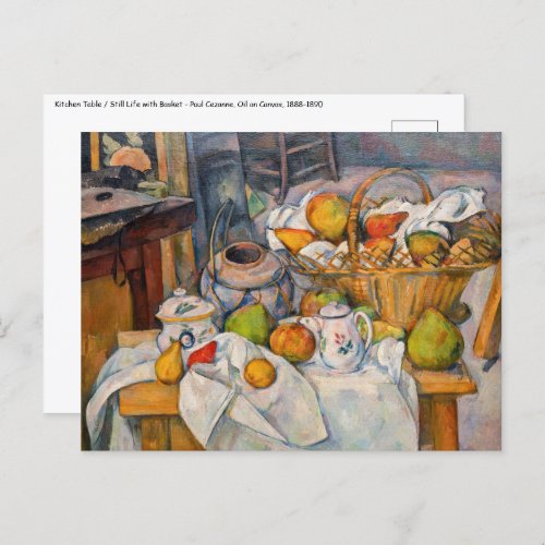 Paul Cezanne _ Still Life with Basket Postcard