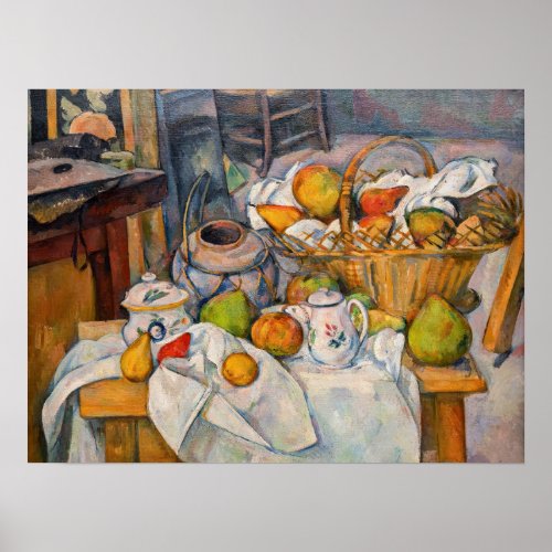 Paul Cezanne _ Still Life with Basket Poster