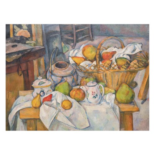 Paul Cezanne _ Still Life with Basket Tablecloth