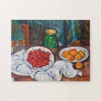 Paul Cezanne Still Life With Cherries And Peaches Jigsaw Puzzle