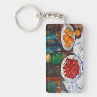 Paul Cezanne Still Life With Cherries And Peaches Keychain