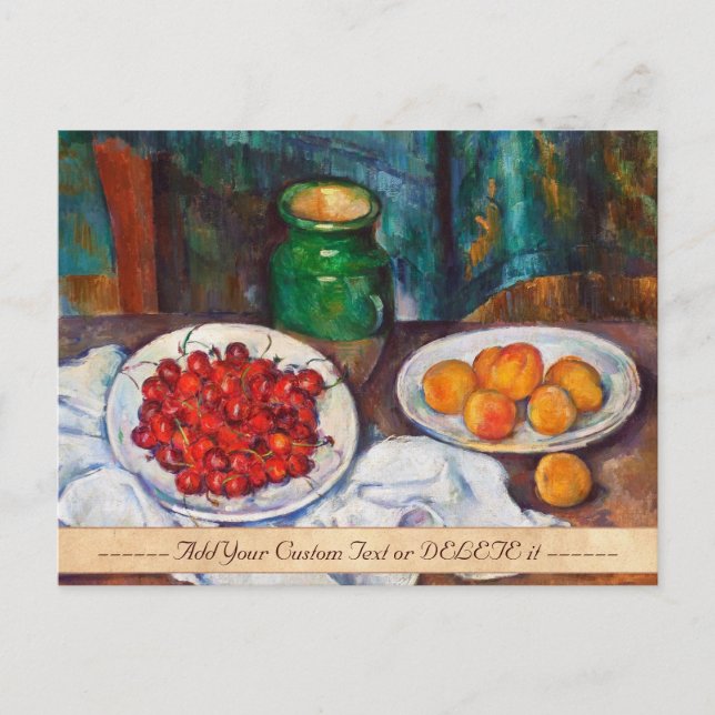 Paul Cezanne Still Life With Cherries And Peaches Postcard (Front)