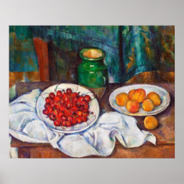 Paul Cezanne Still Life With Cherries And Peaches Poster