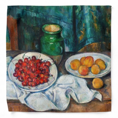 Paul Cezanne _ Still Life with Cherries and Peachs Bandana