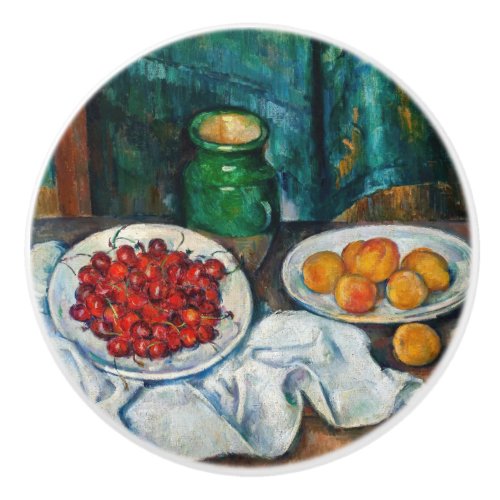 Paul Cezanne _ Still Life with Cherries and Peachs Ceramic Knob