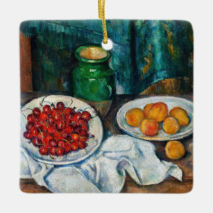 Paul Cezanne - Still Life with Cherries and Peachs Ceramic Ornament