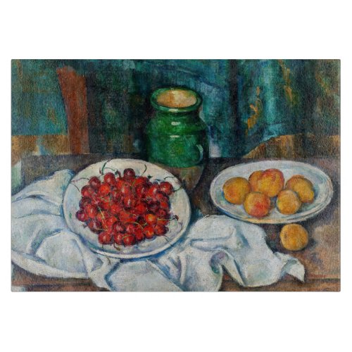Paul Cezanne _ Still Life with Cherries and Peachs Cutting Board