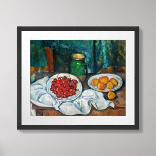 Paul Cezanne - Still Life with Cherries and Peachs Framed Art
