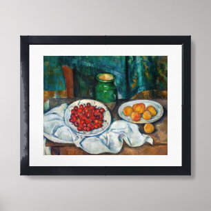 Paul Cezanne - Still Life with Cherries and Peachs Framed Art