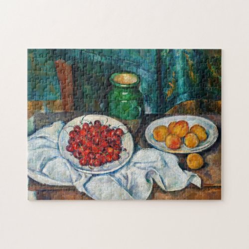 Paul Cezanne _ Still Life with Cherries and Peachs Jigsaw Puzzle