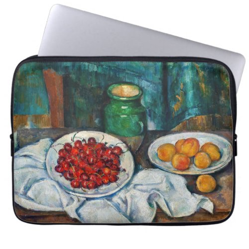 Paul Cezanne _ Still Life with Cherries and Peachs Laptop Sleeve