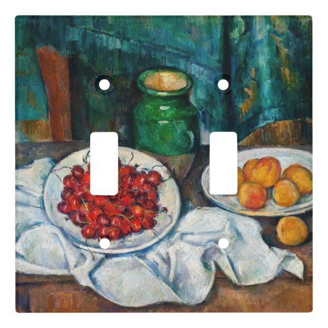 Paul Cezanne - Still Life with Cherries and Peachs Light Switch Cover (Front)