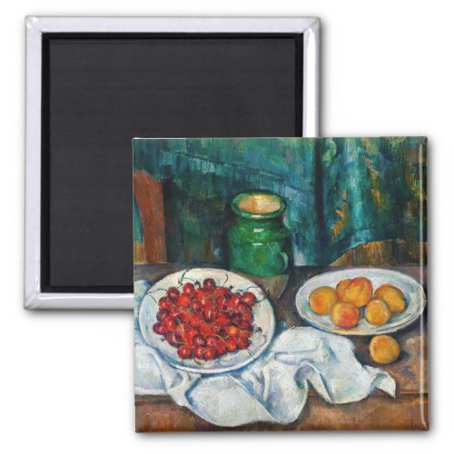 Paul Cezanne _ Still Life with Cherries and Peachs Magnet