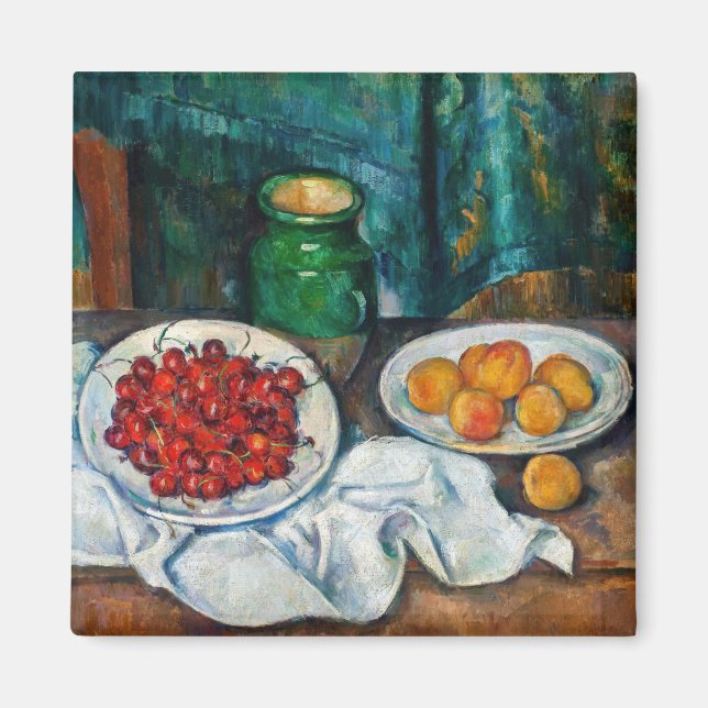 Paul Cezanne - Still Life with Cherries and Peachs Magnet (Front)