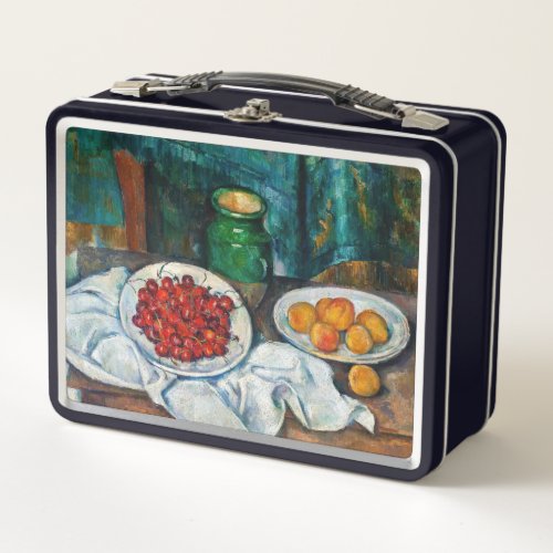 Paul Cezanne _ Still Life with Cherries and Peachs Metal Lunch Box