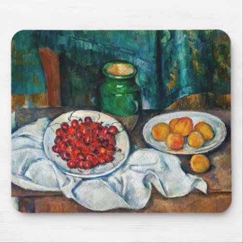 Paul Cezanne _ Still Life with Cherries and Peachs Mouse Pad