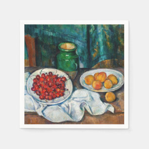 Paul Cezanne - Still Life with Cherries and Peachs Napkins
