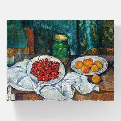 Paul Cezanne _ Still Life with Cherries and Peachs Paperweight