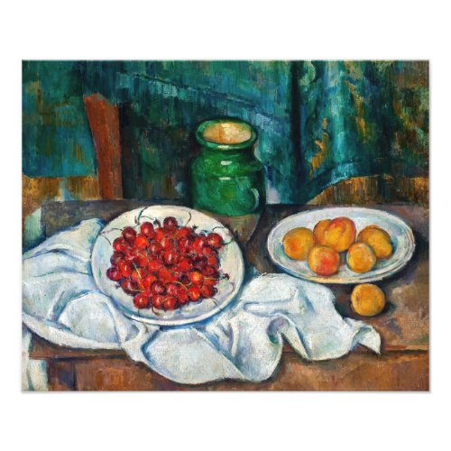 Paul Cezanne _ Still Life with Cherries and Peachs Photo Print