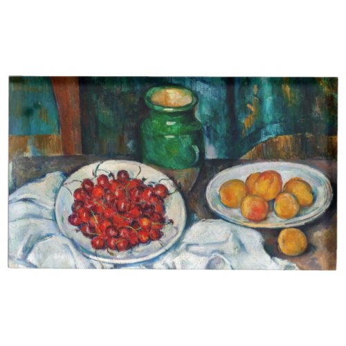 Paul Cezanne _ Still Life with Cherries and Peachs Place Card Holder