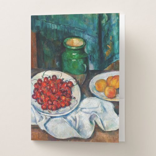Paul Cezanne _ Still Life with Cherries and Peachs Pocket Folder