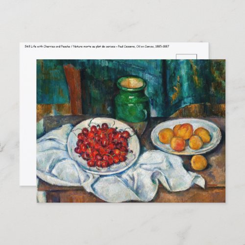 Paul Cezanne _ Still Life with Cherries and Peachs Postcard