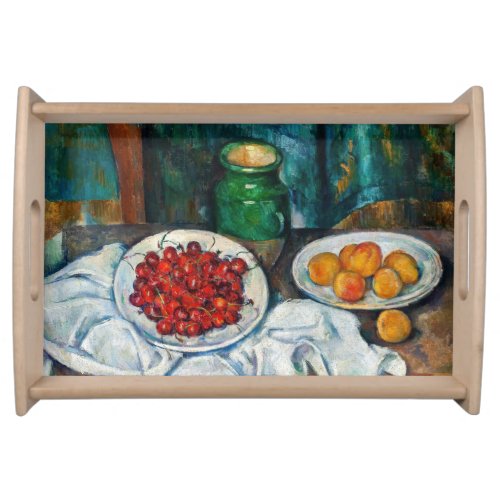 Paul Cezanne _ Still Life with Cherries and Peachs Serving Tray