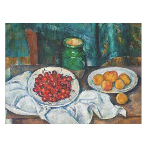 Paul Cezanne _ Still Life with Cherries and Peachs Tablecloth