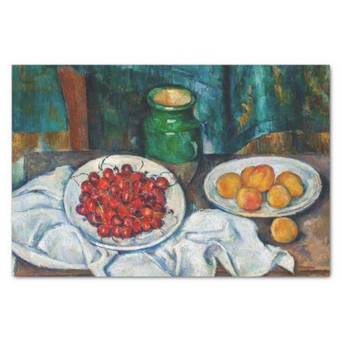 Paul Cezanne _ Still Life with Cherries and Peachs Tissue Paper