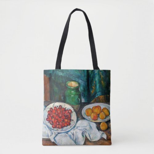 Paul Cezanne _ Still Life with Cherries and Peachs Tote Bag