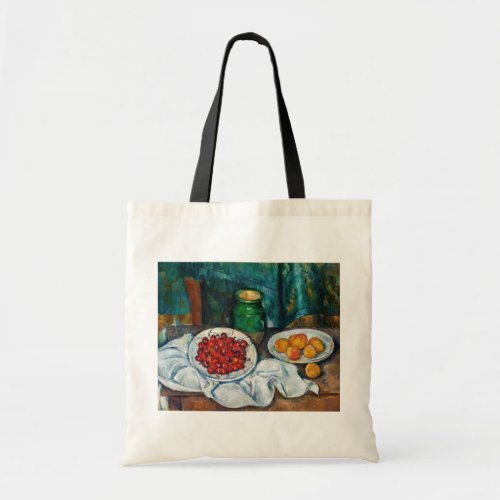 Paul Cezanne _ Still Life with Cherries and Peachs Tote Bag