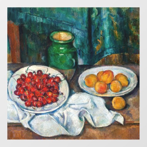 Paul Cezanne _ Still Life with Cherries and Peachs Window Cling