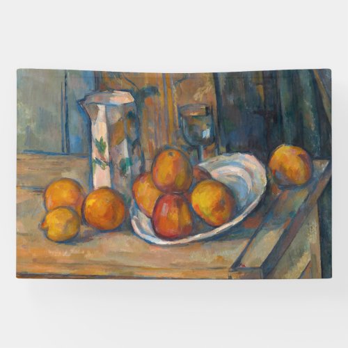 Paul Cezanne _ Still Life with Milk Jug and Fruits Banner