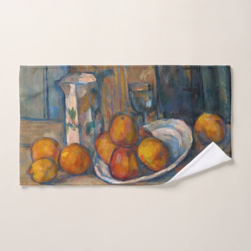 Paul Cezanne _ Still Life with Milk Jug and Fruits Bath Towel Set