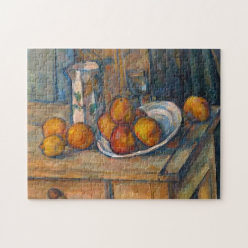 Paul Cezanne _ Still Life with Milk Jug and Fruits Jigsaw Puzzle