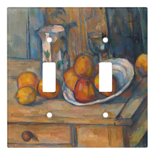 Paul Cezanne _ Still Life with Milk Jug and Fruits Light Switch Cover