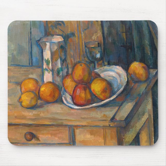 Paul Cezanne - Still Life with Milk Jug and Fruits Mouse Pad (Front)