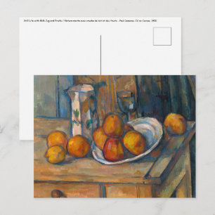 Paul Cezanne - Still Life with Milk Jug and Fruits Postcard