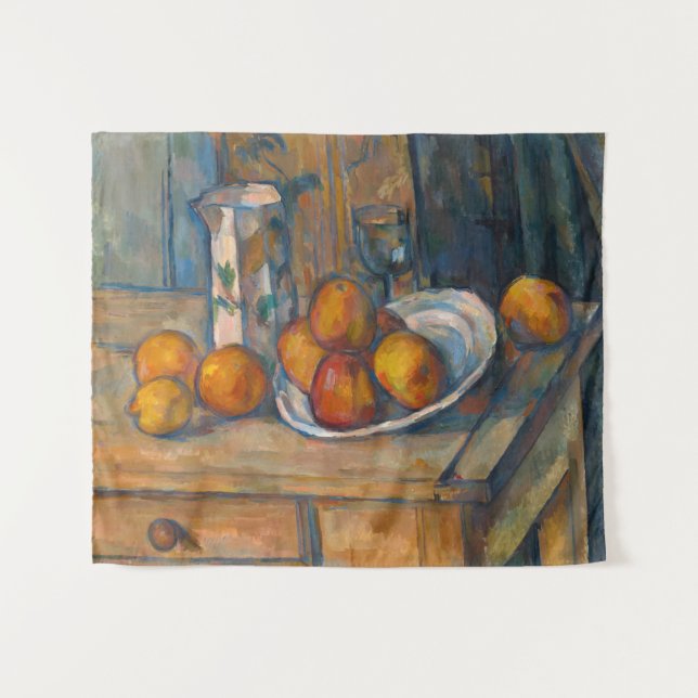 Paul Cezanne - Still Life with Milk Jug and Fruits Tapestry (Front (Horizontal))