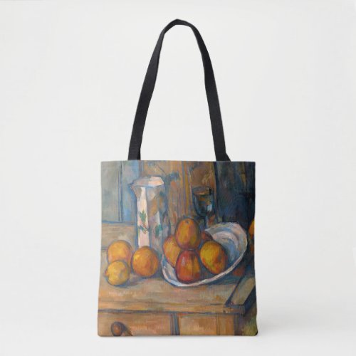 Paul Cezanne _ Still Life with Milk Jug and Fruits Tote Bag